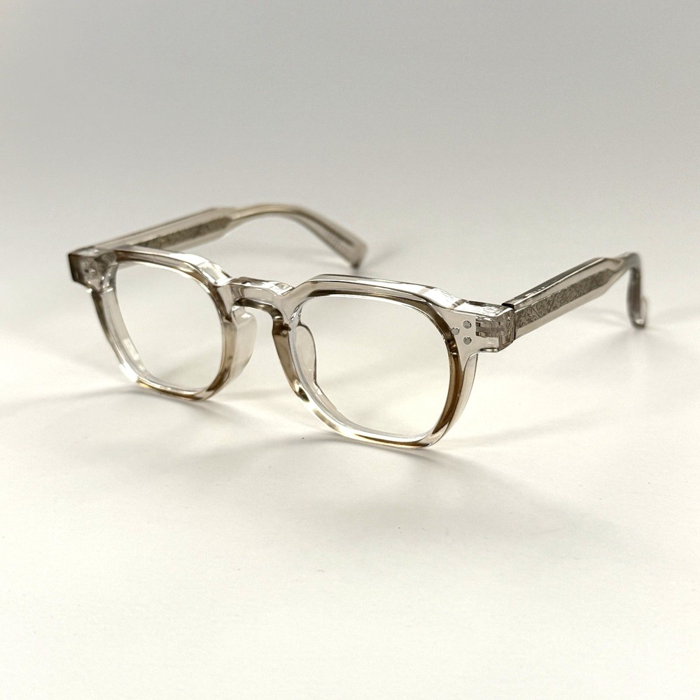 Unbranded KZ1045 Eyeglasses Frame Only 52-16-140 Clear Square Thick Full Rim